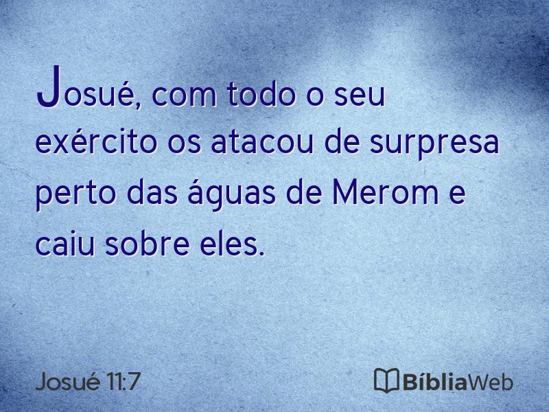 Josué 11:7 em imagem para compartilhar