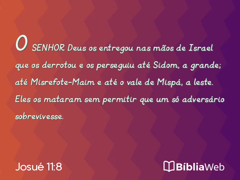 Josué 11:8 em imagem para compartilhar