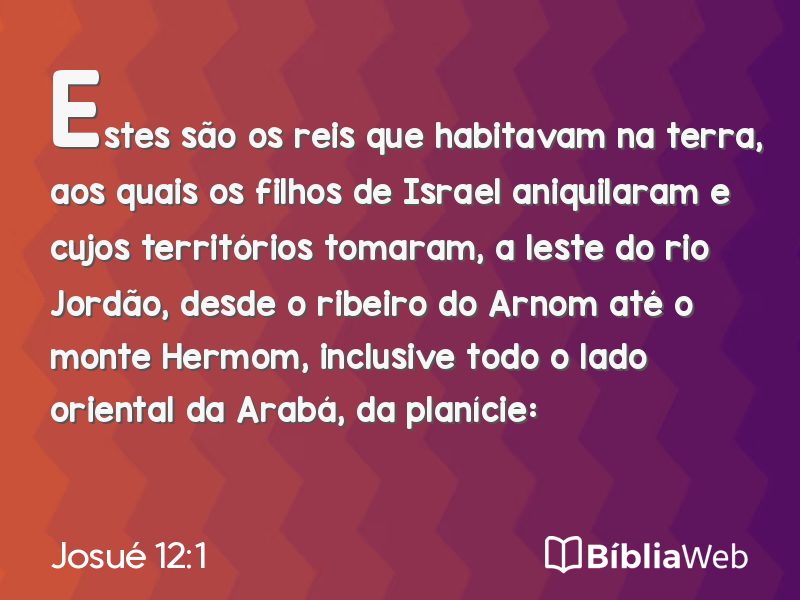 Josué 12:1 em imagem para compartilhar