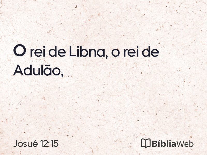 Josué 12:15 em imagem para compartilhar