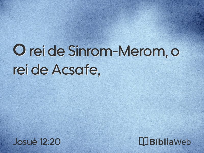 Josué 12:20 em imagem para compartilhar
