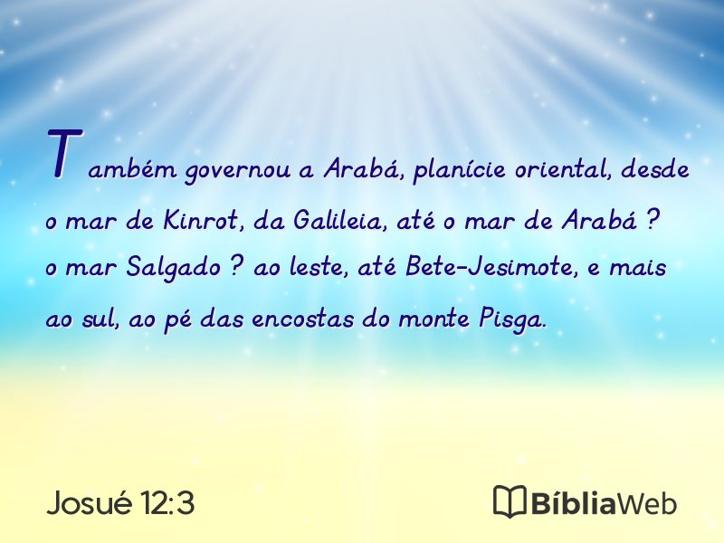Josué 12:3 em imagem para compartilhar