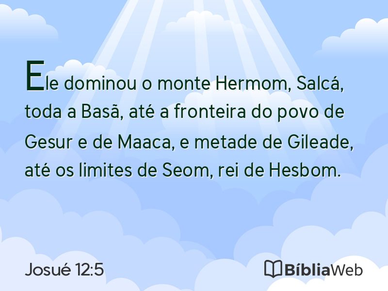 Josué 12:5 em imagem para compartilhar