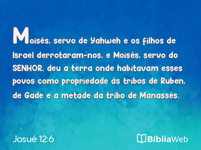 Josué 12:6 em imagem para compartilhar