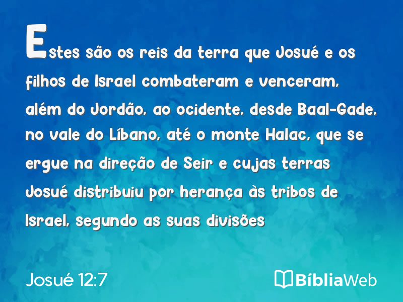 Josué 12:7 em imagem para compartilhar