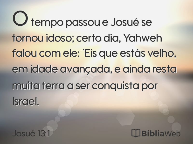 Josué 13:1 em imagem para compartilhar