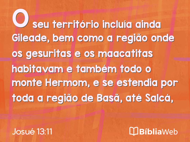Josué 13:11 em imagem para compartilhar