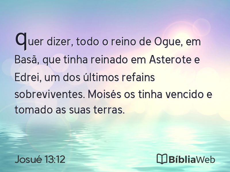 Josué 13:12 em imagem para compartilhar