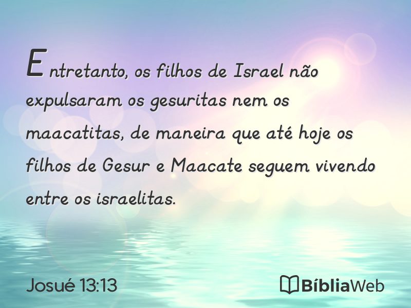Josué 13:13 em imagem para compartilhar
