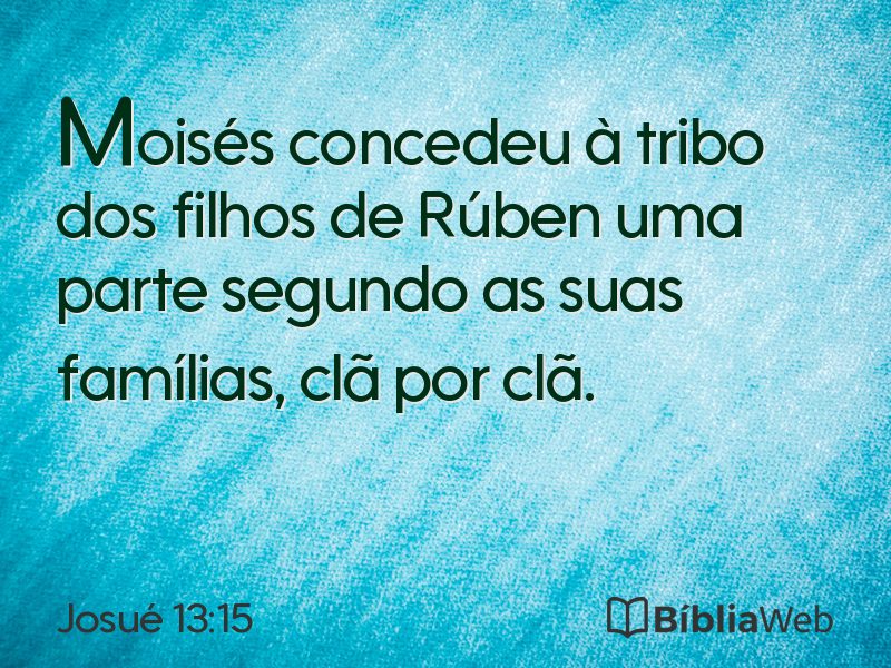 Josué 13:15 em imagem para compartilhar