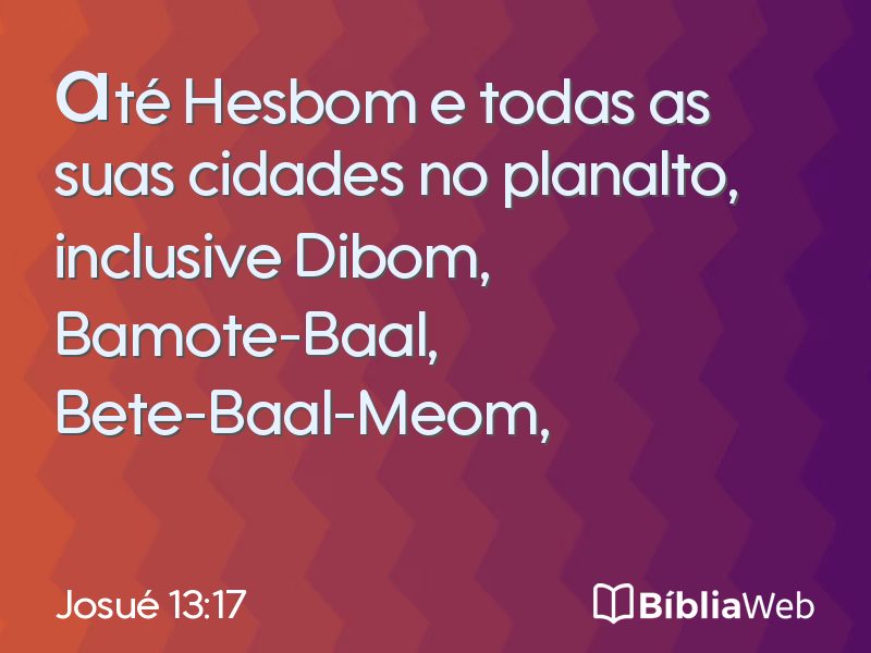 Josué 13:17 em imagem para compartilhar
