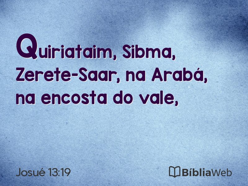 Josué 13:19 em imagem para compartilhar