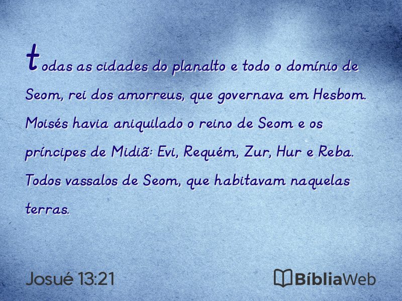 Josué 13:21 em imagem para compartilhar