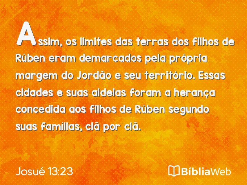 Josué 13:23 em imagem para compartilhar