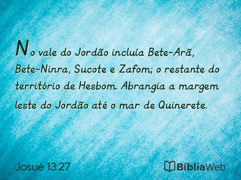 Josué 13:27 em imagem para compartilhar