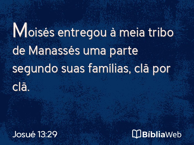 Josué 13:29 em imagem para compartilhar