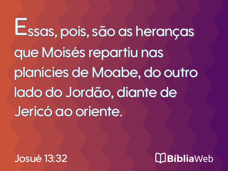 Josué 13:32 em imagem para compartilhar