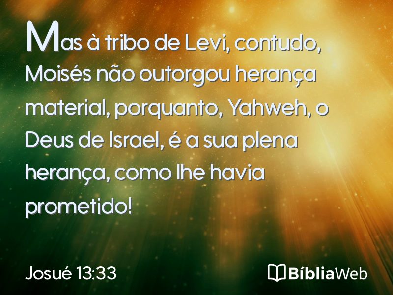 Josué 13:33 em imagem para compartilhar