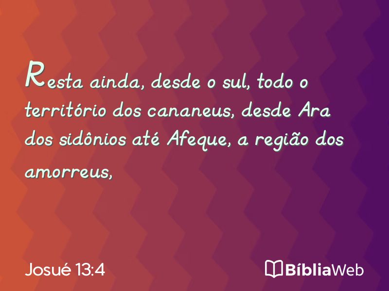 Josué 13:4 em imagem para compartilhar