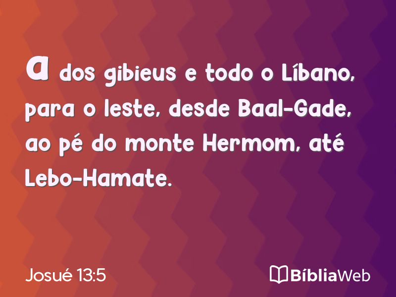Josué 13:5 em imagem para compartilhar