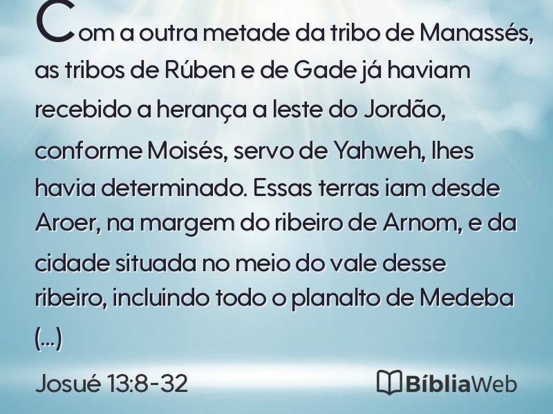 Josué 13:8-32 em imagem para compartilhar