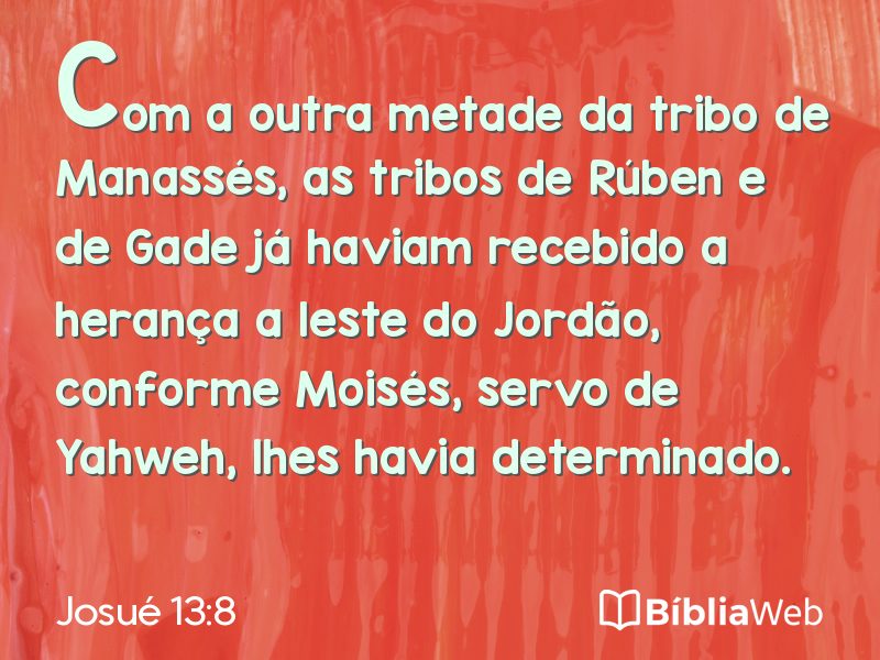 Josué 13:8 em imagem para compartilhar