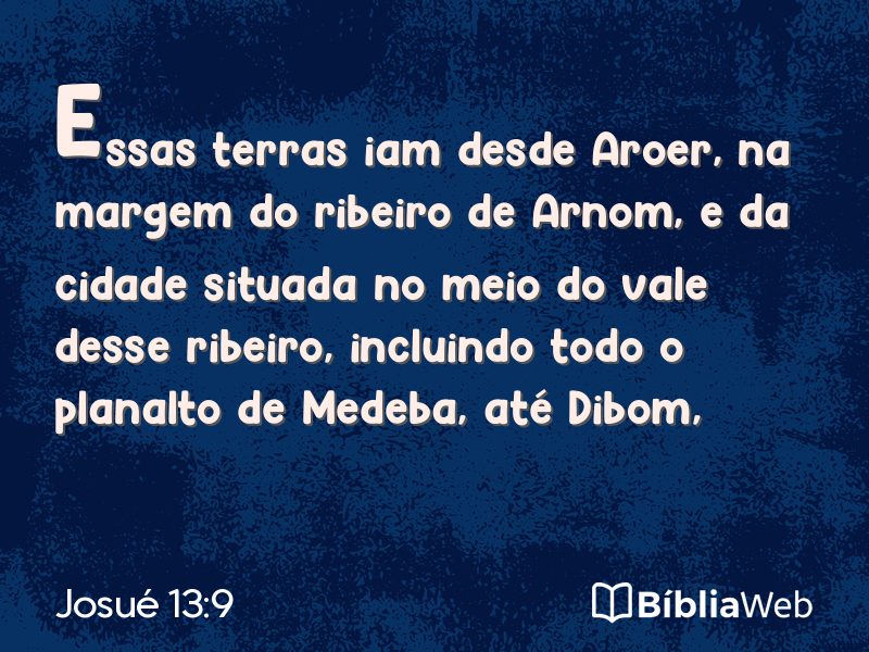 Josué 13:9 em imagem para compartilhar