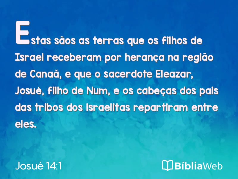 Josué 14:1 em imagem para compartilhar