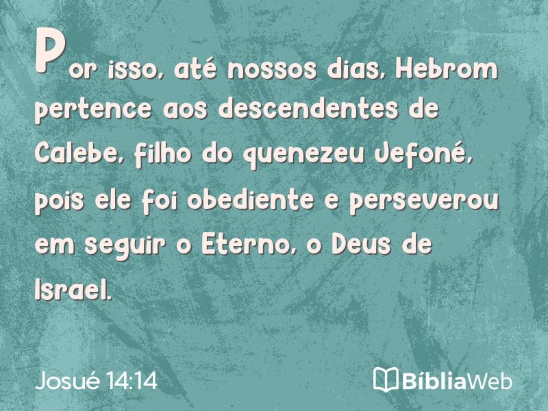 Josué 14:14 em imagem para compartilhar