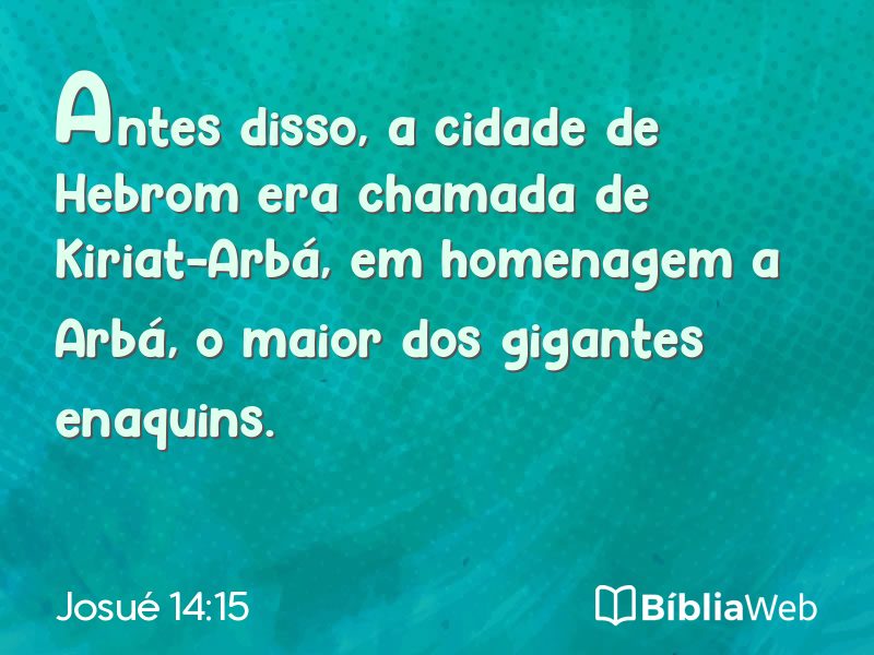 Josué 14:15 em imagem para compartilhar