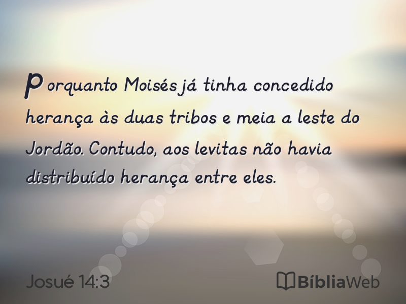 Josué 14:3 em imagem para compartilhar