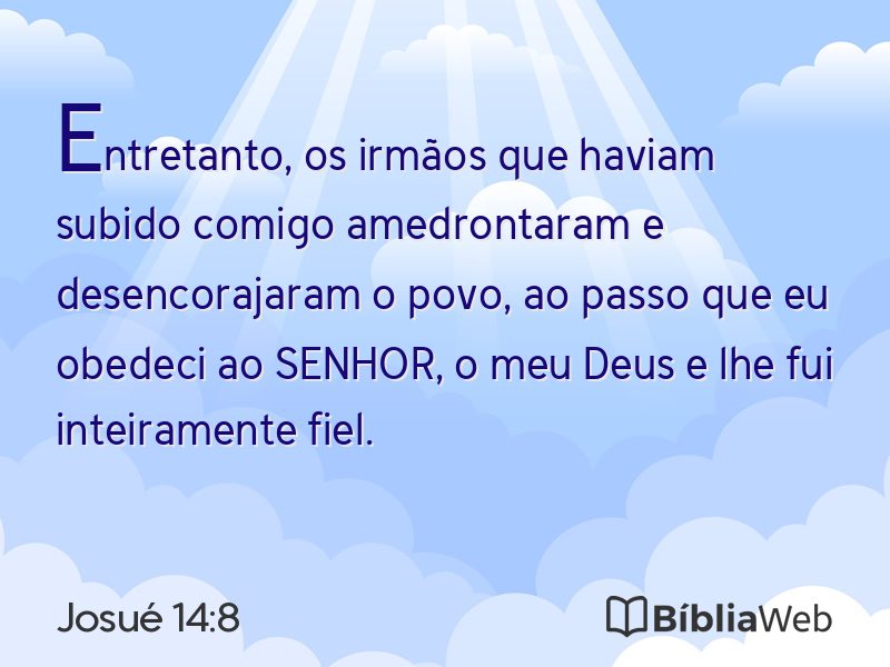 Josué 14:8 em imagem para compartilhar