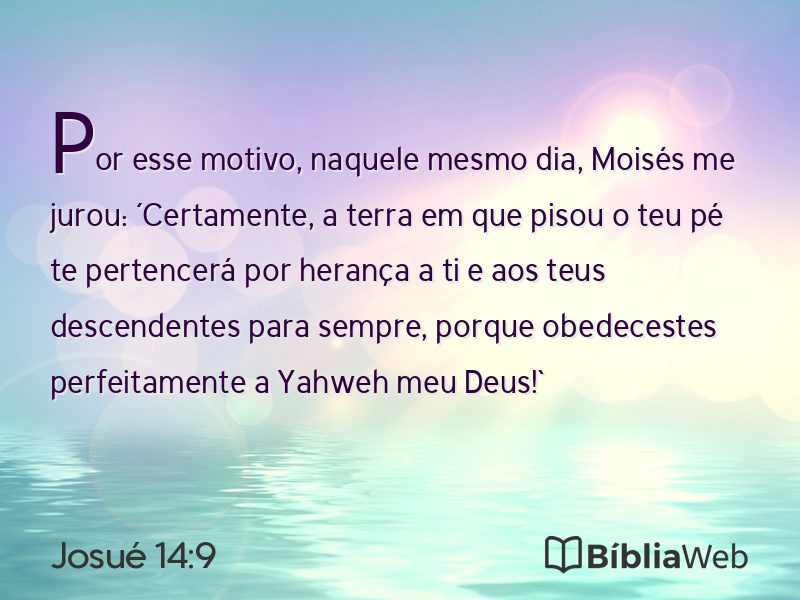 Josué 14:9 em imagem para compartilhar