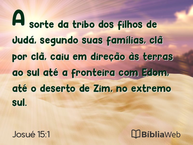 Josué 15:1 em imagem para compartilhar