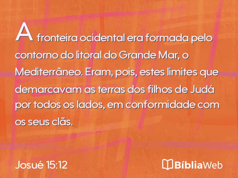 Josué 15:12 em imagem para compartilhar