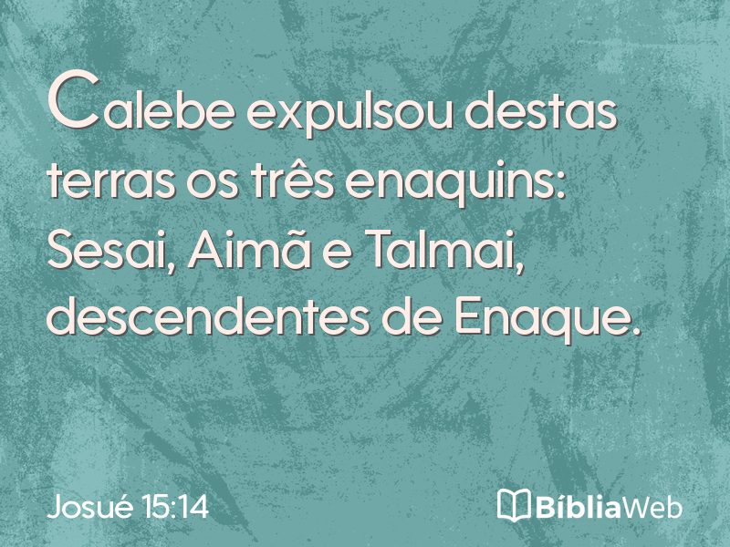Josué 15:14 em imagem para compartilhar