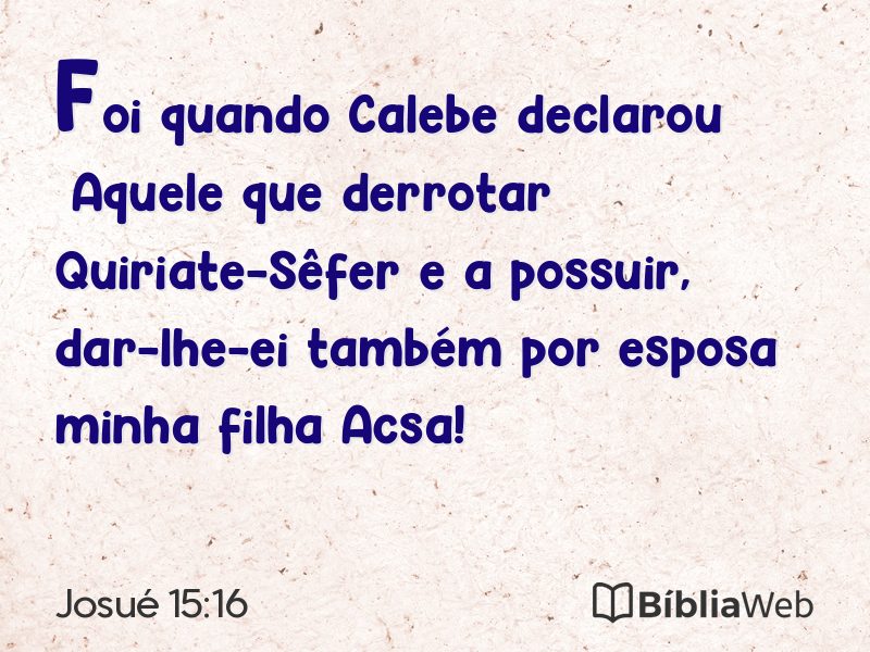 Josué 15:16 em imagem para compartilhar