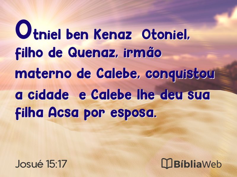 Josué 15:17 em imagem para compartilhar