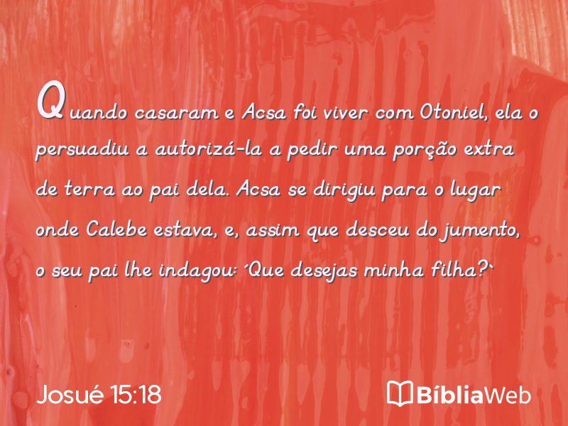 Josué 15:18 em imagem para compartilhar