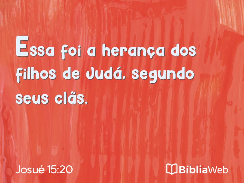 Josué 15:20 em imagem para compartilhar