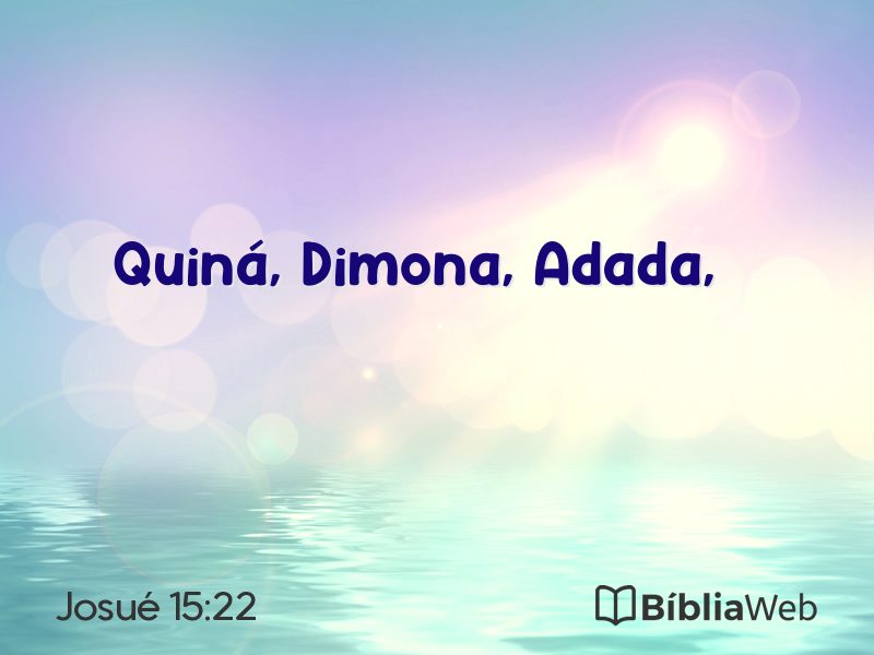 Josué 15:22 em imagem para compartilhar