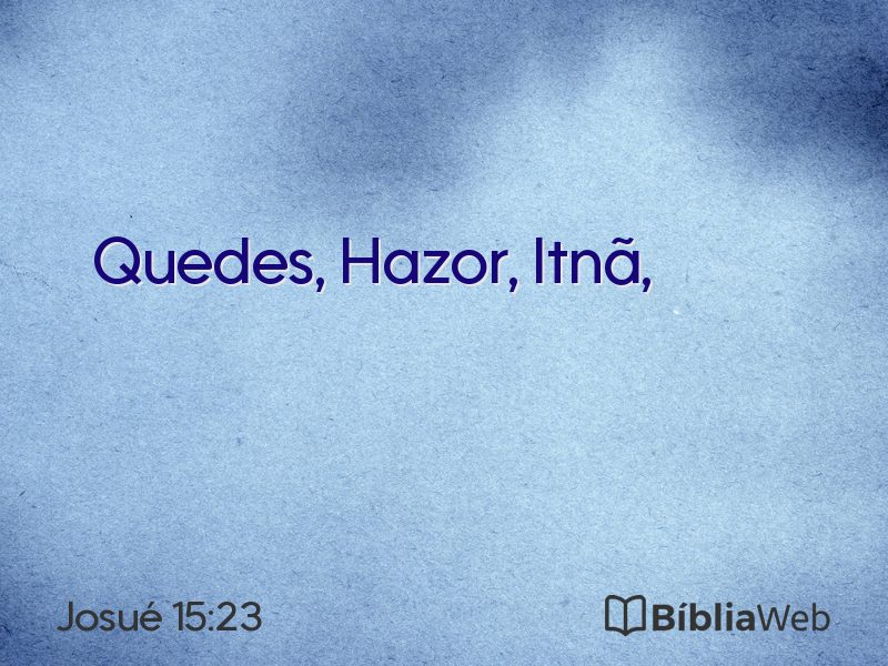 Josué 15:23 em imagem para compartilhar