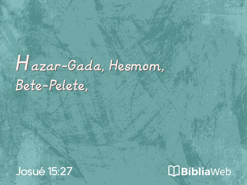 Josué 15:27 em imagem para compartilhar