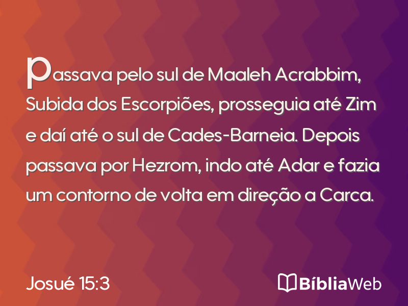 Josué 15:3 em imagem para compartilhar