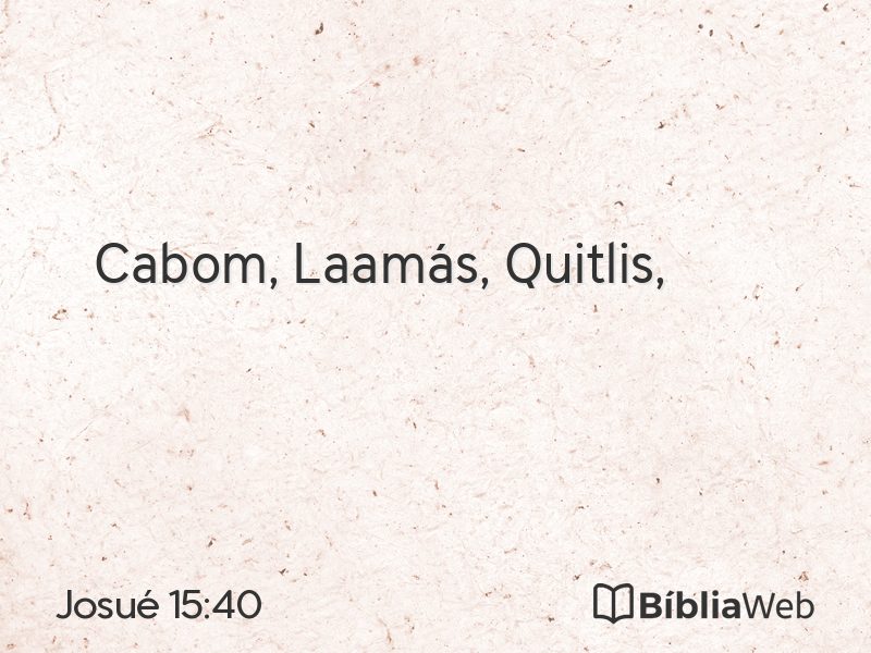 Josué 15:40 em imagem para compartilhar