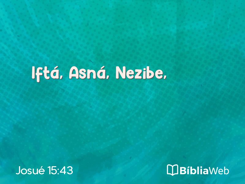 Josué 15:43 em imagem para compartilhar