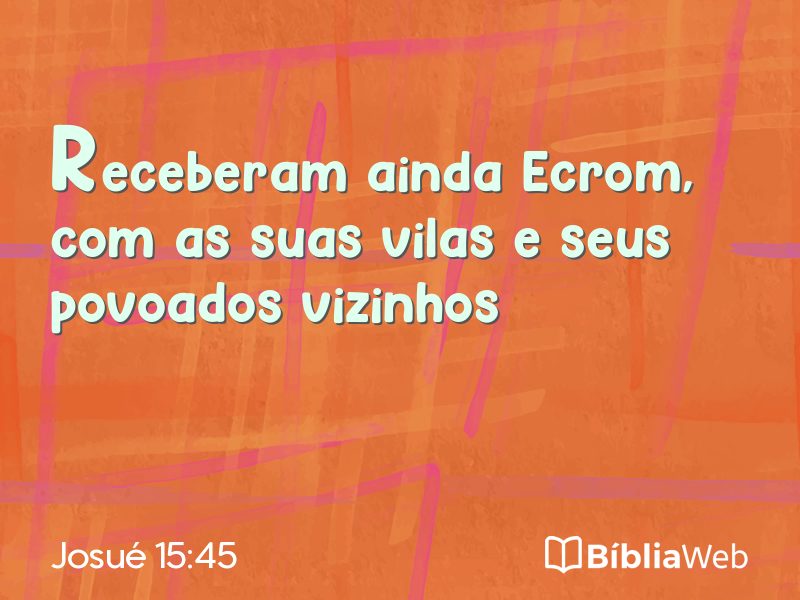 Josué 15:45 em imagem para compartilhar