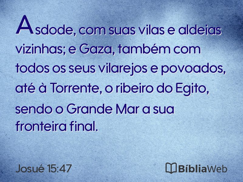 Josué 15:47 em imagem para compartilhar