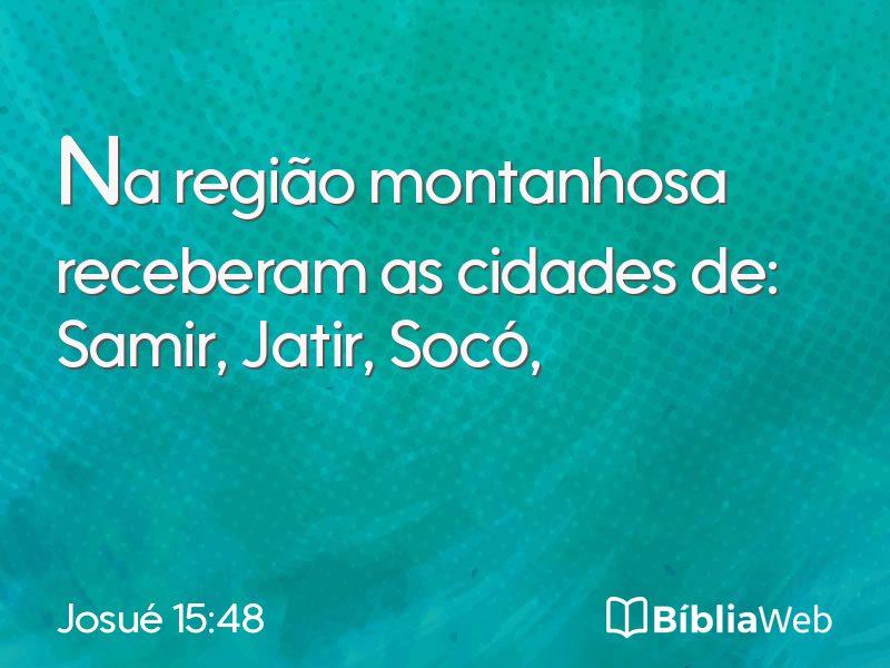 Josué 15:48 em imagem para compartilhar
