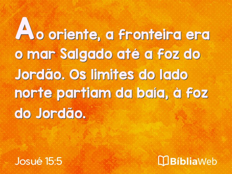 Josué 15:5 em imagem para compartilhar
